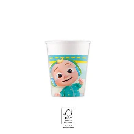 CoComelon Music papír pohár 8 db-os 200 ml FSC