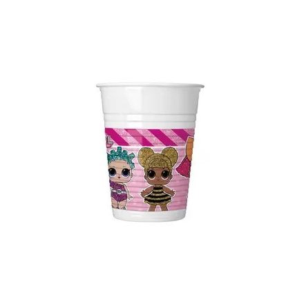 LOL Surprise Glitterati műanyag pohár 8 db-os 200 ml