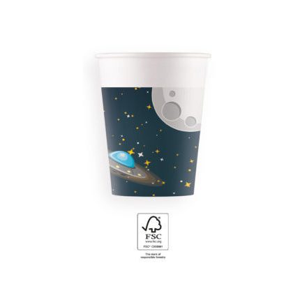 Űr Rocket Space papír pohár 8 db-os 200 ml FSC