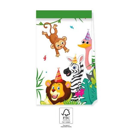 Dzsungel Balloons papírzacskó 4 db-os FSC