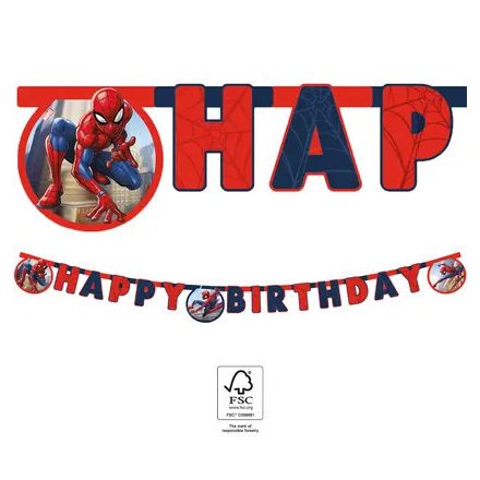 Pókember Crime Fighter Happy Birthday felirat FSC 2 m