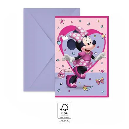 Disney Minnie Junior party meghívó 6 db-os FSC