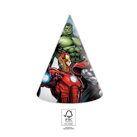 Bosszúállók Infinity Stones parti kalap, csákó 6 db-os FSC