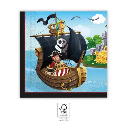 Kalóz Island szalvéta 20 db-os 33x33 cm FSC