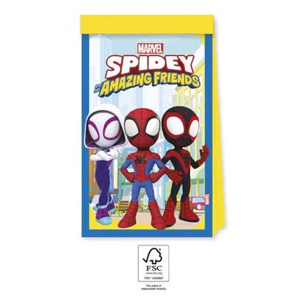 Pókember Spidey papírzacskó 4 db-os FSC