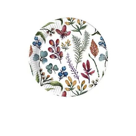 Virág Herbs papírtányér 8 db-os 20 cm