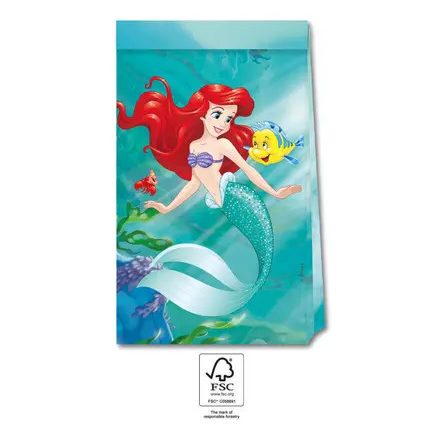 Disney Hercegnők, Ariel Curious papírzacskó 4 db-os FSC