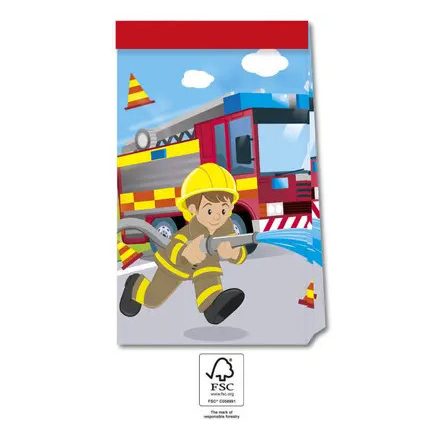 Tűzoltó Rescue papírzacskó 4 db-os FSC