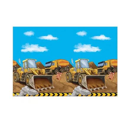 Építkezés Grabber műanyag asztalterítő 120x180 cm