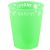 Green Fluorescent, Zöld micro prémium műanyag pohár 250 ml