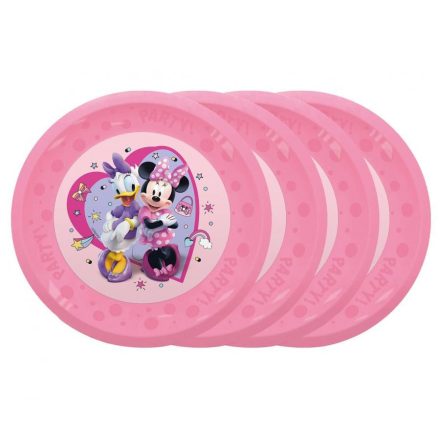 Disney Minnie Junior micro prémium műanyag lapostányér 4 db-os szett 21 cm