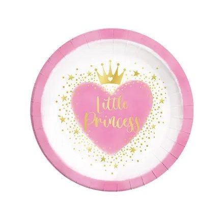 Hercegnők Little Princess papírtányér 8 db-os 23 cm FSC