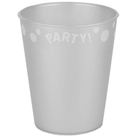 Silver, Ezüst micro prémium műanyag pohár 250 ml