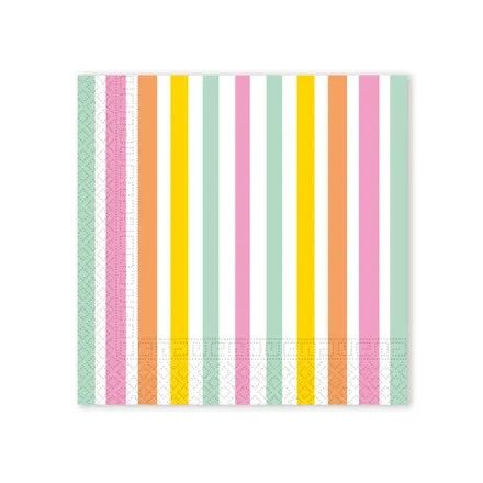 Színes Pastel Stripes szalvéta 20 db-os 33x33 cm FSC