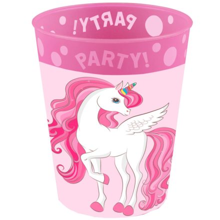 Unikornis Rainbow Colors micro prémium műanyag pohár szett 4 db-os 250 ml