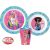 Barbie Stylish étkészlet, micro műanyag szett, pohárral 260 ml