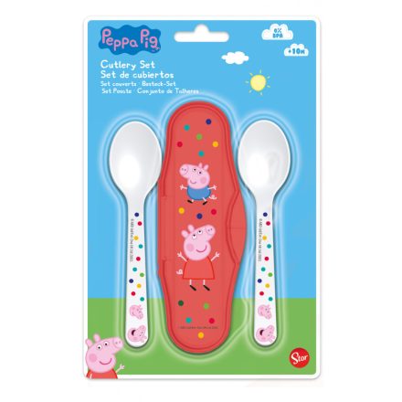 Peppa malac Kindness baba utazó evőeszköz készlet