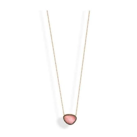 Victoria Rose gold színű rózsaszín köves nyaklánc